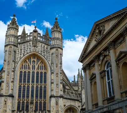 Historic architecture in Bath, England