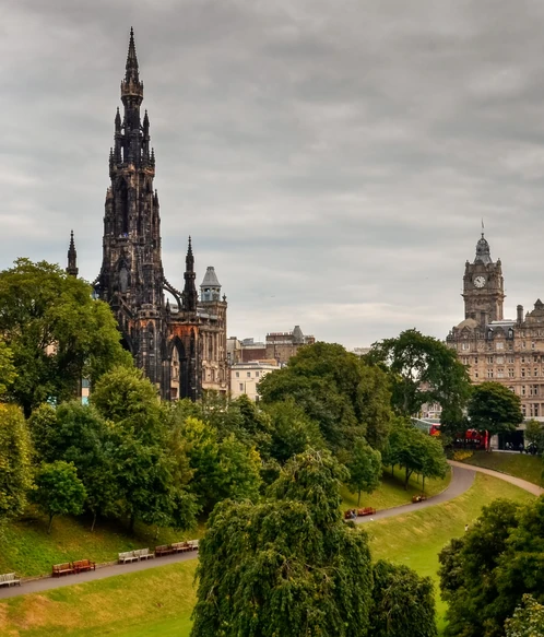 Edinburgh city skyline on the UK Family Holiday from Dubai