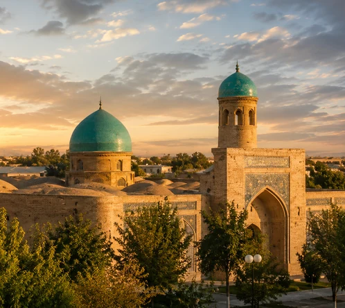 Bukhara skyline on the A Brief History of Uzbekistan tour