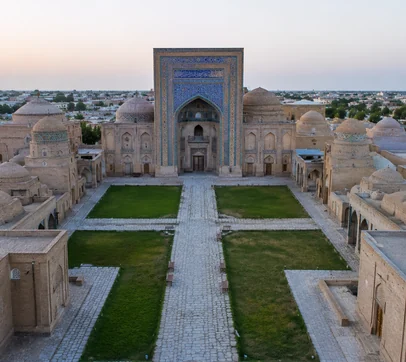 The three tiled madrasahs of Registan Square in Samarkand, Uzbekistan