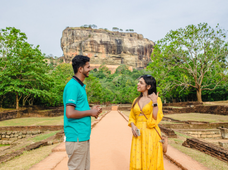 Sigiriya rock fortress above the Cultural Triangle, photographed by Arabiers tour manager Jude Abraham during a route inspection